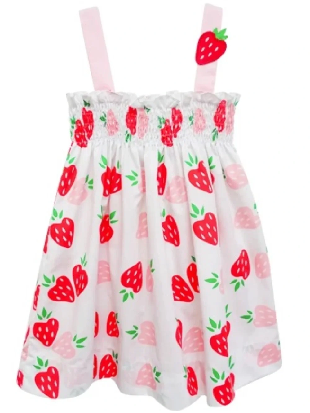Girls White Strawberry Shortcake Donna  Summer Dress